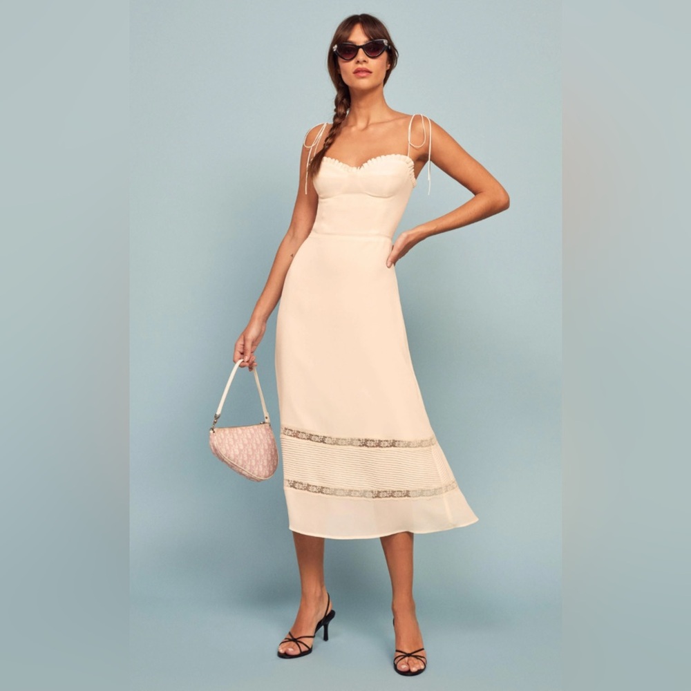 Reformation Ronan dress NWT in ivory plus size